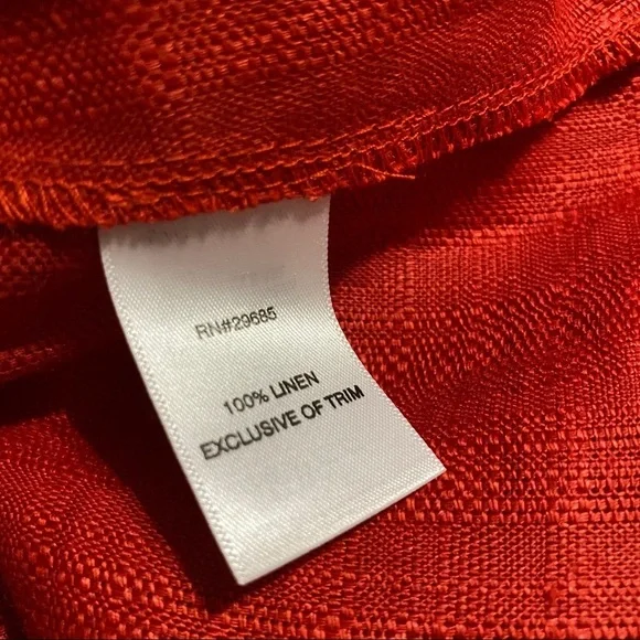 NWT Pendleton Red Linen Woven Lora Tunic Shirt - Picture 7 of 7